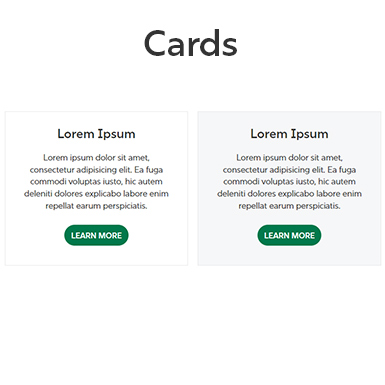 Cards snippet