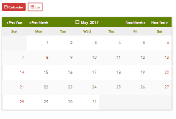 Simple Calendar snippet