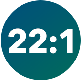 22 to 1