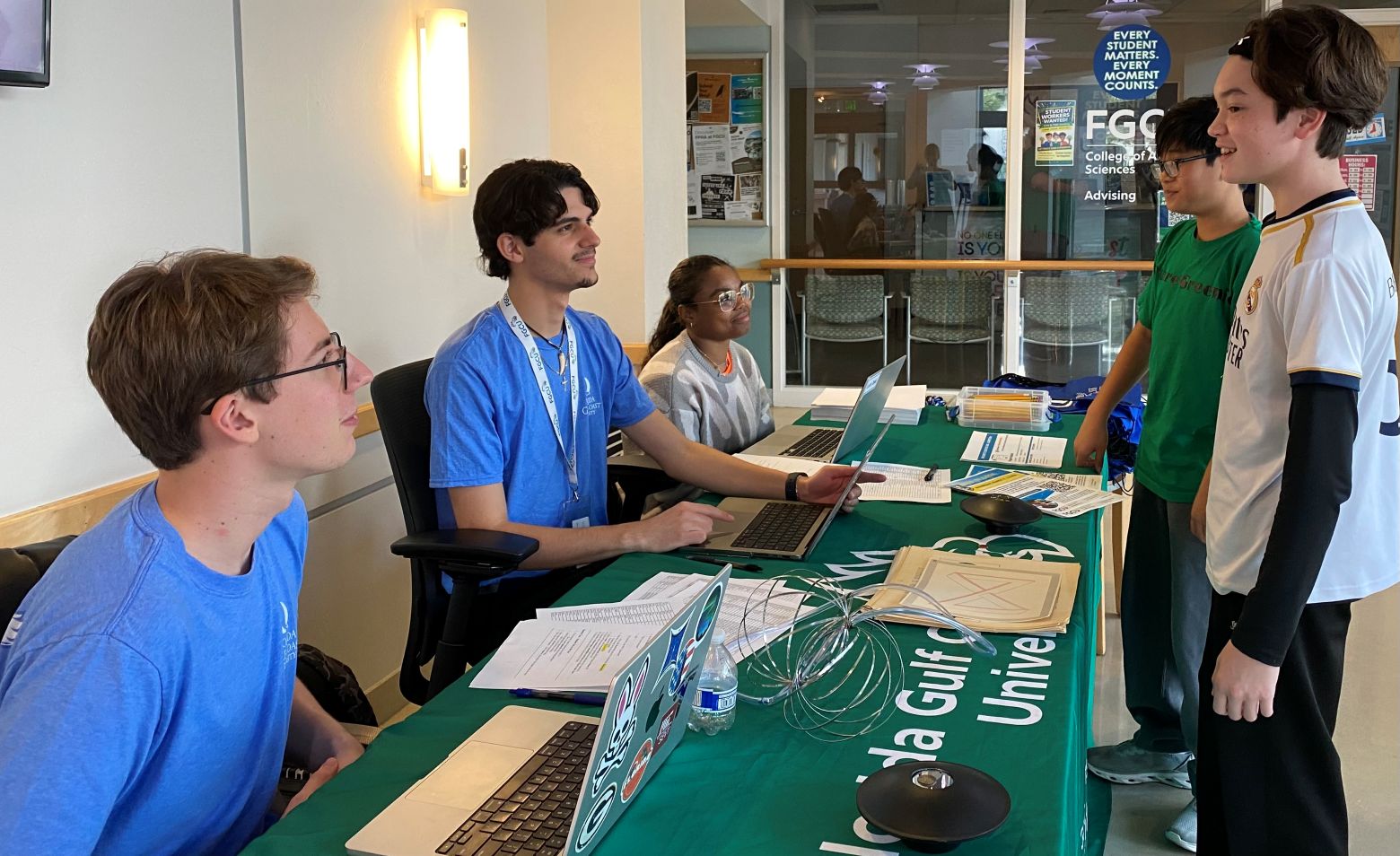 FGCU Mathletes Circle students at a mathematics outreach event on campus FGCU Mathletes Circle students at a mathematics outreach event on campus