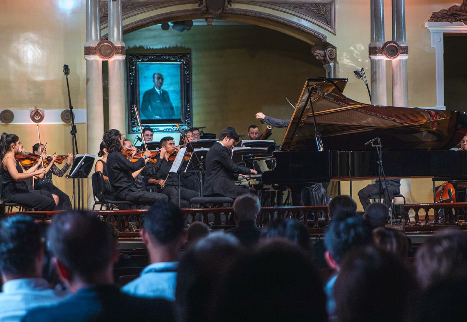Bower School of Music & the Arts' student Quang Vo performs at a piano competition in Colombia where he won third place competing against the best young pianists in the world. Bower School of Music & the Arts' student Quang Vo performs at a piano competition in Colombia where he won third place competing against the best young pianists in the world.