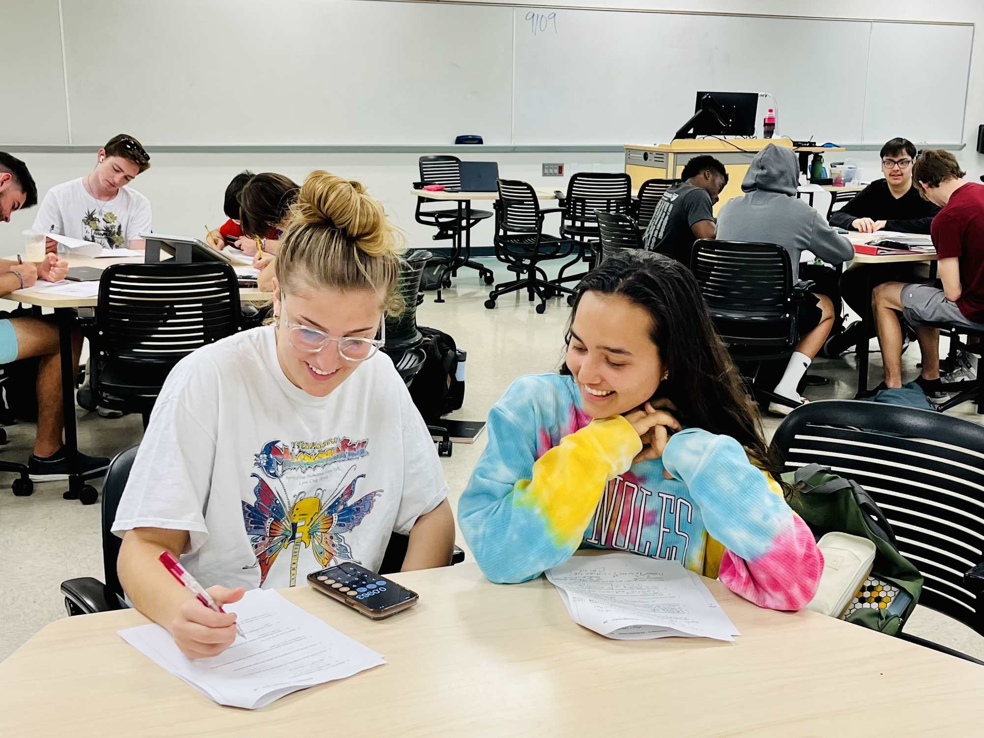 Learning Assistant Program Students in Classroom Photo