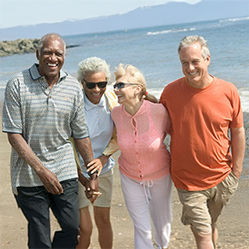 2 couples on the beach