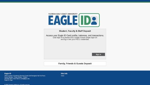Sign into your Eagle ID account