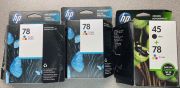 Toner - (2) HP 78 - Tri Color (1) HP 45 - Black