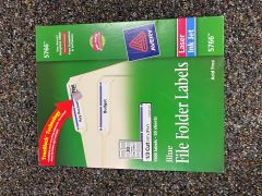 File Folder Labels - Blue