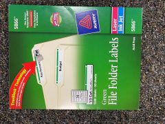 File Folder Labels - Green
