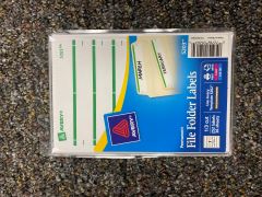 File Folder Labels - Green