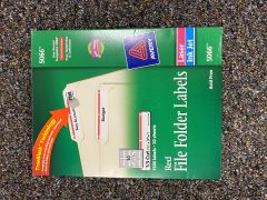 File Folder Labels - Red