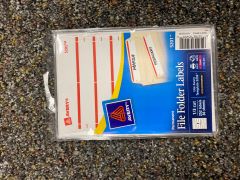 File Folder Labels - Red