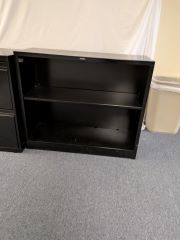Bookcase - 2 Shelves Black Metal