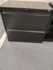 File Cabinet - 2 Drawer Black