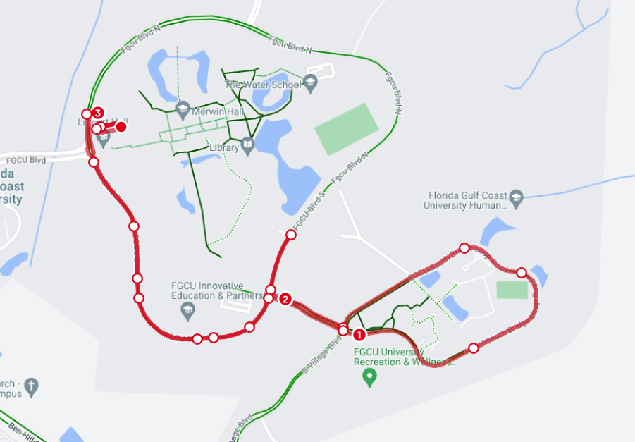 Homecoming 5K race Route