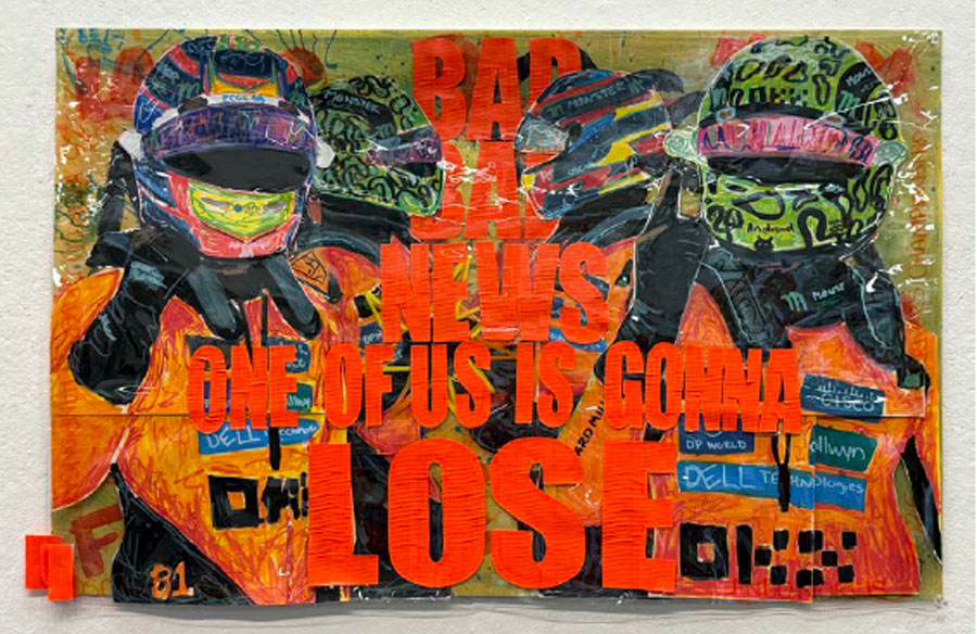 Chloe Chambo. Mclaren, 2025. Mixed media, 28 x 36 in. Chloe Chambo. Mclaren, 2025. Mixed media, 28 x 36 in.
