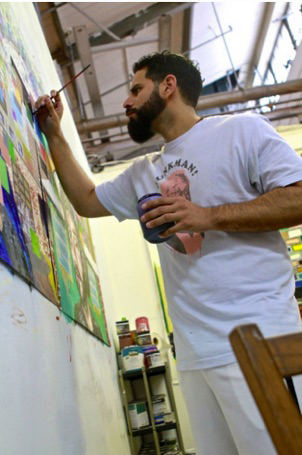 Andres Martinez in his studio
