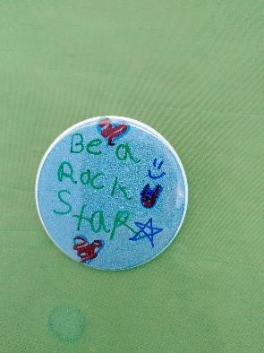 Rock star button