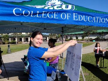Our FGCU student volunteers help us organize the events