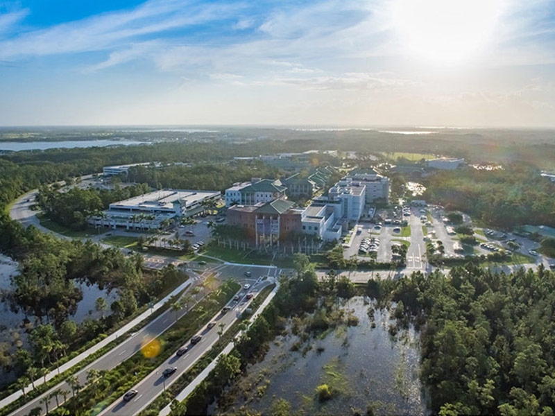 FGCU campus aerial view