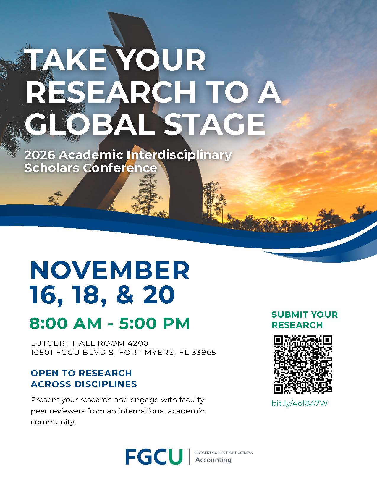 Academic Interdisciplinary Scholars Conference (AISC) flyer