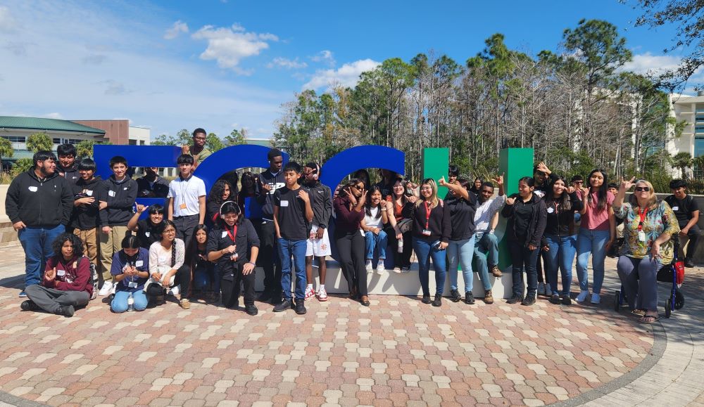 Immokalee High School students at FGCU for Future Accounting Scholars by Moorings Park