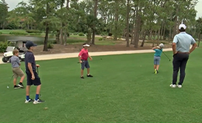 FGCU Golfer and PGA Golf Management major Austin Cherichella is teaching the next generation of golfers this summer
