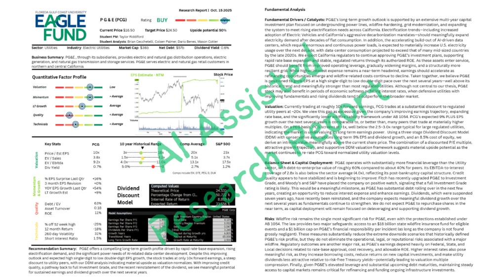 The Eagle Fund’s First AI-Assisted Research Report: A Glimpse into the Future of Equity Analysis