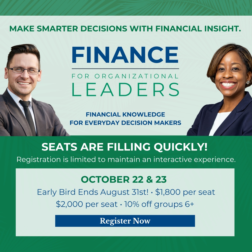 Finance for Organizational Leaders - October 22-23, 2026