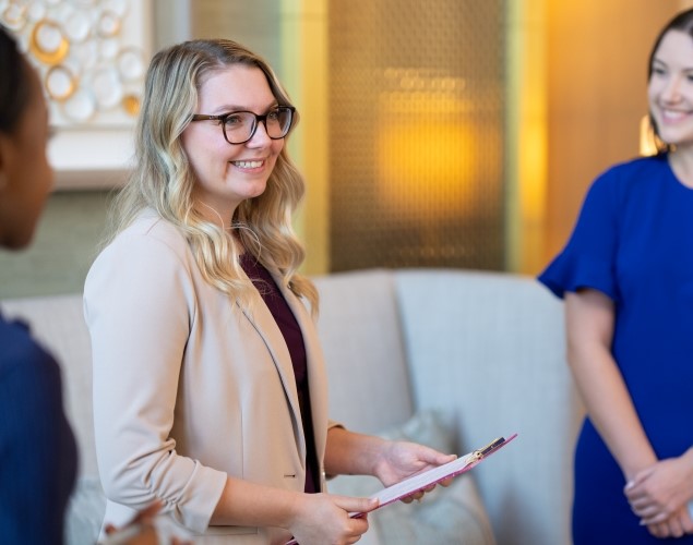 Hospitality students at internship