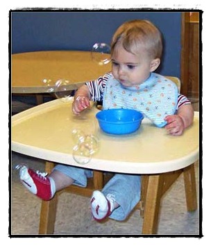 young child in a highchair