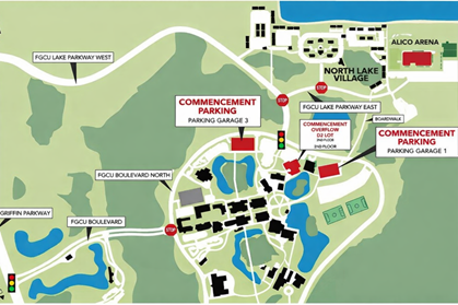 Commencement Parking Map