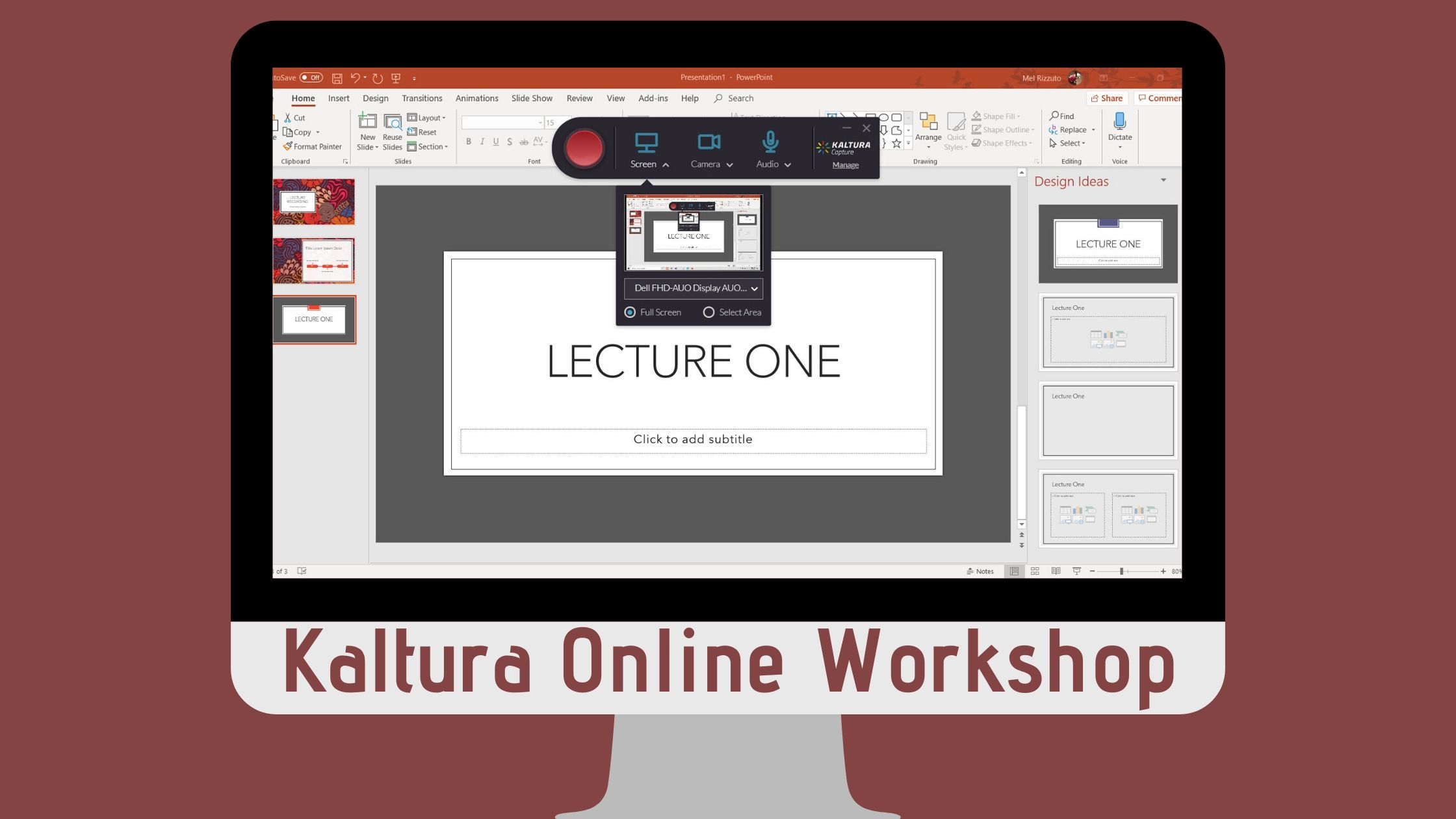 Kaltura Online Course Workshop