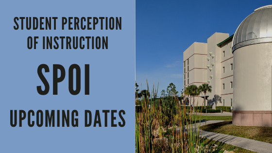 Fall 2020 Dates for Student Perception of Instruction (SPoI)