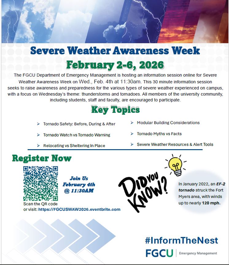 Severe Weather Awareness Week Info Session
