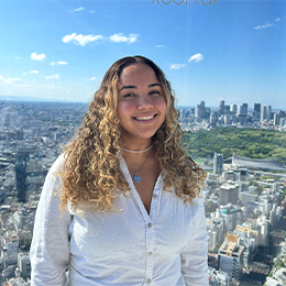 Civil engineering student Lian Picone smiling