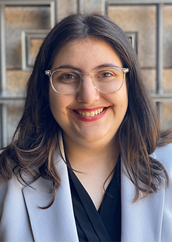 Smiling woman with glasses