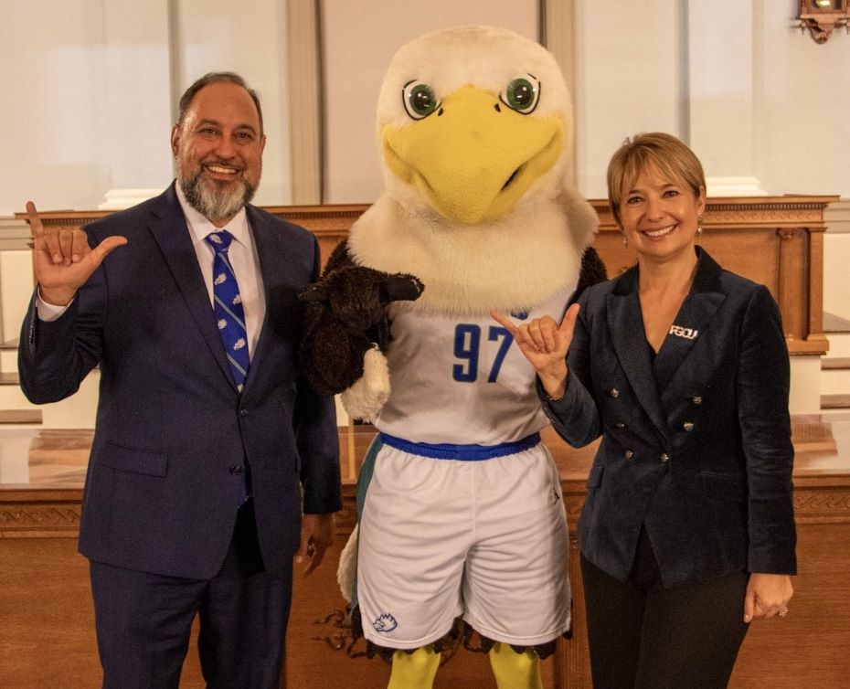 FGCU Alum, Chancellor Rodrigues, Azul and President Timur at the President's Welcome Reception
