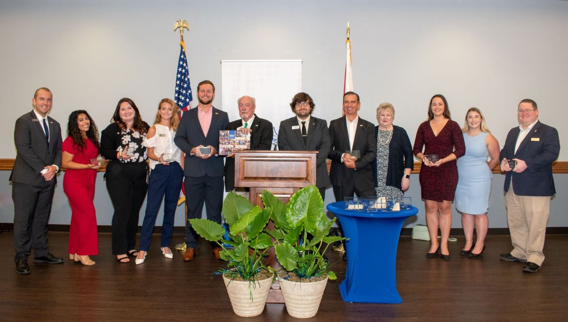 Members and legislative staff of the Southwest Florida Legislative Delegation with their awards