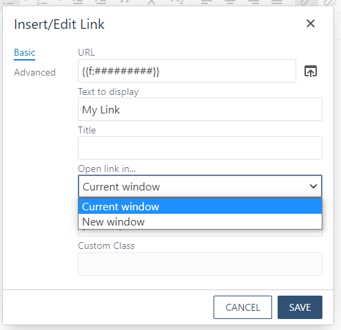 Open link in current window