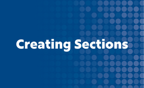 CMS Creating Sections