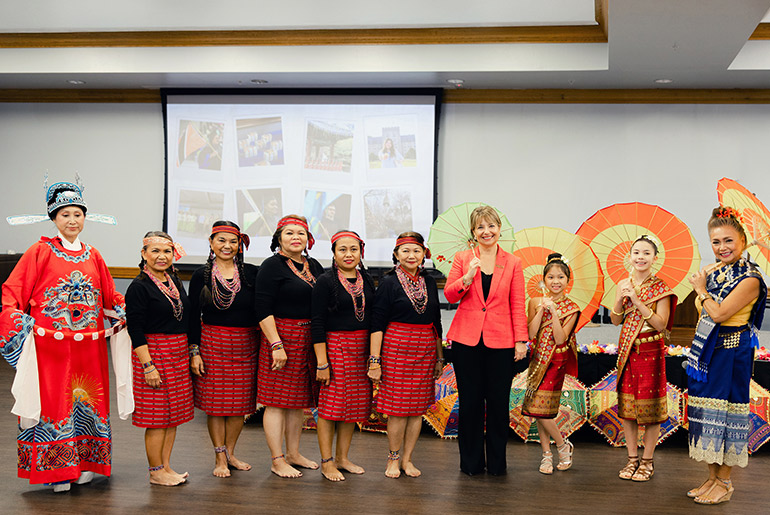 FGCU President Aysegul Timur is attending the 28th Annual International Reception event.