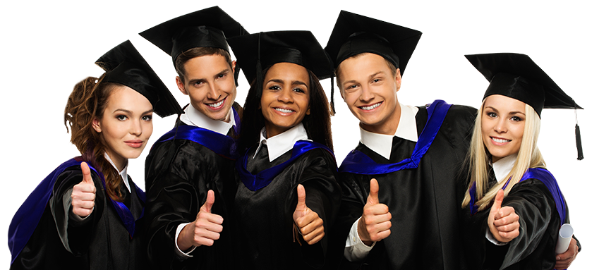 Photo of students at commencement