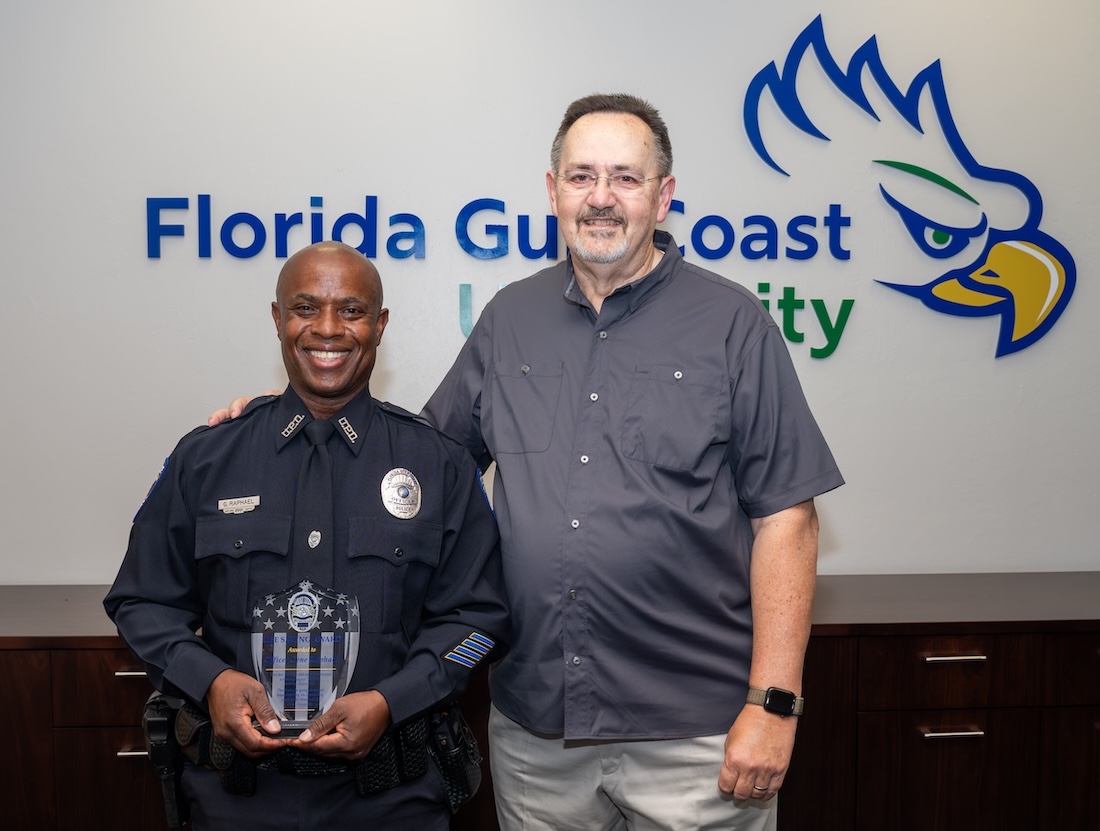 FGCU police officer is recognized for his heroic actions