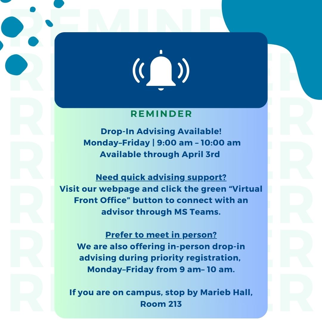 MCHHS Drop-In Advising Hours 