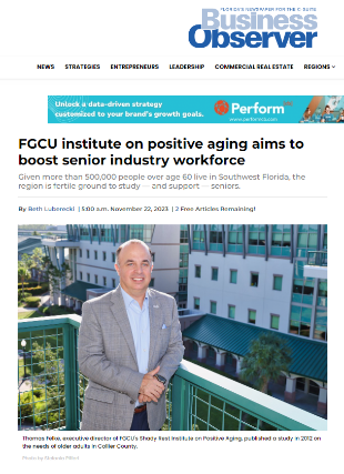 FGCU institute on positive aging aims to boost senior industry workforce