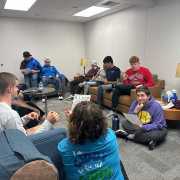 Image of students gathered during First Spring GIDDI Night 2025