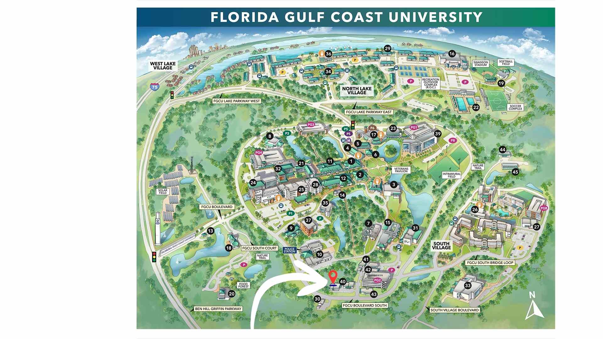 Map of FGCU