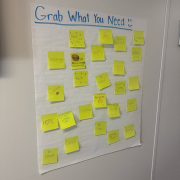 Social Connection GIDDI Night post-it note activity