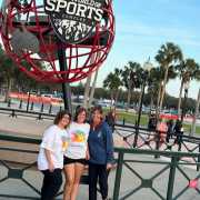 Image of FGCU GIDDI Staff at Special Olympics Fall 2024 in front of ESPN globe photo oppurtunity Image of FGCU GIDDI Staff at Special Olympics Fall 2024 in front of ESPN globe photo oppurtunity