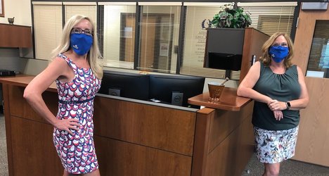 Dean's Suite Staff Protect the Nest with Face Masks