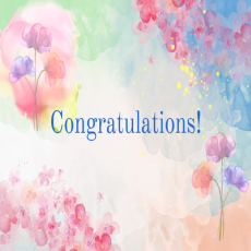 Congratulations image with flowers